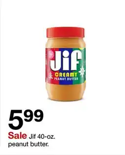 Target Jif 40-oz. peanut butter offer