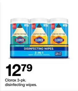 Target Clorox 3-pk. disinfecting wipes offer
