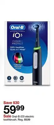 Target Sale Oral-B iO3 electric toothbrush offer