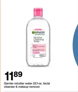 Target Garnier micellar water 23.7-oz. facial cleanser & makeup remover offer