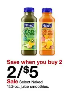 Target Select Naked juice smoothies offer