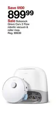 Target Roborock Qrevo Curv 2 Flow robotic vacuum & roller mop offer
