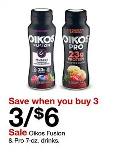 Target Oikos Fusion & Pro 7-oz. drinks offer