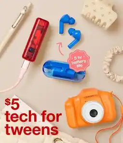 Target $5 tech for tweens offer
