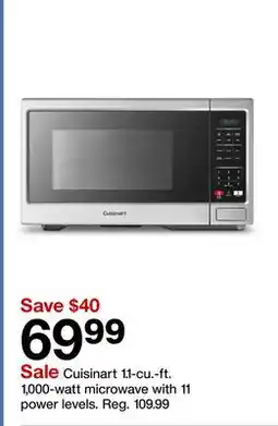 Target Cuisinart 11-cu.-ft. 1,000-watt microwave with 11 power levels offer