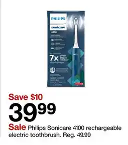 Target Philips Sonicare 4100 rechargeable electric toothbrush offer