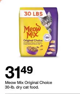 Target Meow Mix Original Choice 30-lb. dry cat food offer
