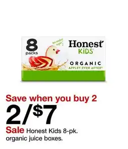 Target Honest Kids 8-pk. organic juice boxes offer