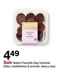 Target Select Favorite Day brownie bites, madeleines & scones offer