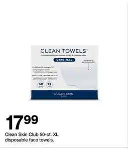 Target Clean Skin Club 50-ct XL disposable face towels offer