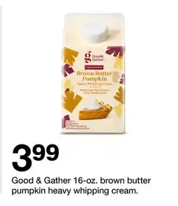 Target Good & Gather 16-oz. brown butter pumpkin heavy whipping cream offer