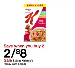 Target Sale Select Kellogg's family-size cereal offer