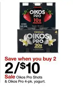 Target Oikos Pro Shots & Oikos Pro 4-pk. yogurt offer