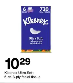 Target Kleenex Ultra Soft 6 Ct. 3-ply facial tissue offer