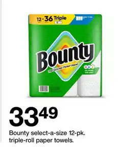 Target Bounty select-a-size 12-pk. triple-roll paper towels offer