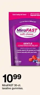 Target MiraFAST 30-ct. laxative gummies offer