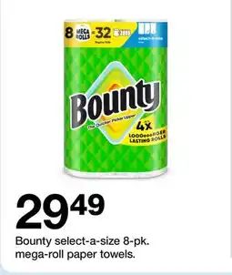 Target Bounty select-a-size 8-pk. mega-roll paper towels offer
