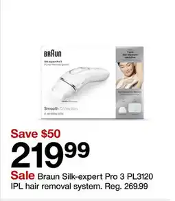 Target Braun Silk-expert Pro 3 PL3120 IPL hair removal system offer