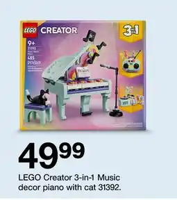 Target LEGO Creator 3-in-1 Music decor piano with cat 31392 offer