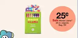 Target Mondo Llama 24 ct. crayons offer