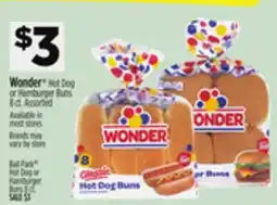 Dollar General Wonder Hot Dog or Hamburger Buns offer