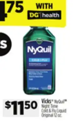Dollar General Vicks NyQuil Night Time Cold & Fly Liquid offer