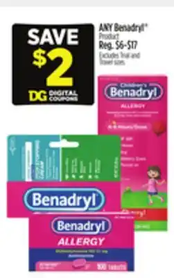 Dollar General ANY Benadryl Product offer