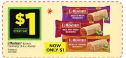Dollar General El Monterey Burrito or Chimichanga offer