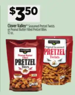 Dollar General Clover Valley Seasoned Pretzel Twists or Peanut Butter Filled Pretzel Bites offer