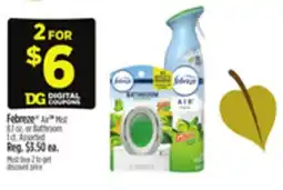 Dollar General Febreze Air Mist 8.1 oz. or Bathroom 1 ct offer
