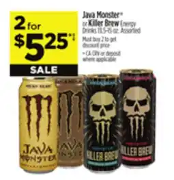 Dollar General Java Monster or Killer Brew Energy Drinks 13.5-15 oz offer