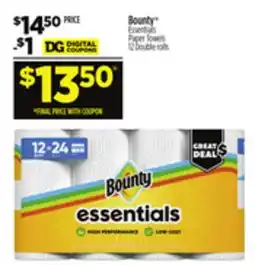 Dollar General Bounty Essentials Paper Towels offer