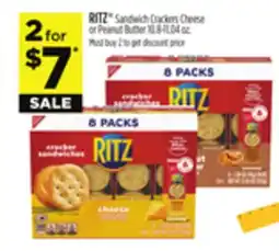 Dollar General RITZ Sandwich Crackers Cheese or Peanut Butter offer