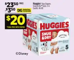 Dollar General Huggies Box Diapers Snug & Dry offer