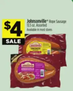 Dollar General Johnsonville Rope Sausage offer
