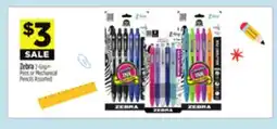 Dollar General Zebra Z-Grip Pens or Mechanical Pencils offer