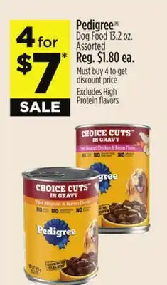 Dollar General Pedigree Dog Food offer