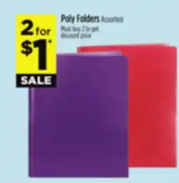 Dollar General Poly Folders offer