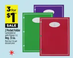Dollar General 2 Pocket Folder offer