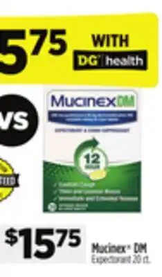 Dollar General Mucinex DM Expectorant offer