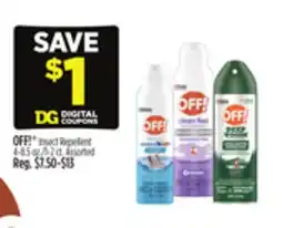 Dollar General OFF! Insect Repellent offer