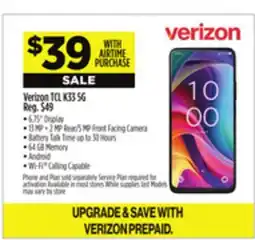 Dollar General Verizon TCL K33 offer