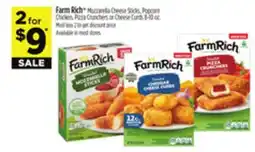 Dollar General Farm Rich Mozzarella Cheese Sticks, Popcorn Chicken, Pizza Crunchers or Cheese Curds 8-10 oz offer