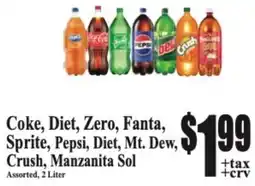 Baja Ranch Coke, Diet, Zero, Fanta, Sprite, Pepsi, Diet, Mt. Dew, Crush, Manzanita Sol offer