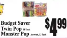 Baja Ranch Budget Saver Twin Pop and Monster Pop offer