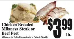 Baja Ranch Chicken Breaded Milanesa Steak or Beef Feet offer