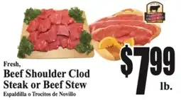 Baja Ranch Fresh, Beef Shoulder Clod Steak or Beef Stew offer