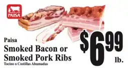 Baja Ranch Paisa Smoked Bacon or Smoked Pork Ribs offer