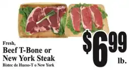 Baja Ranch Fresh, Beef T-Bone or New York Steak offer