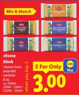 Lidl cheese block offer